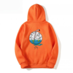 Juice Wrld Graffiti Print Orange Hoodie