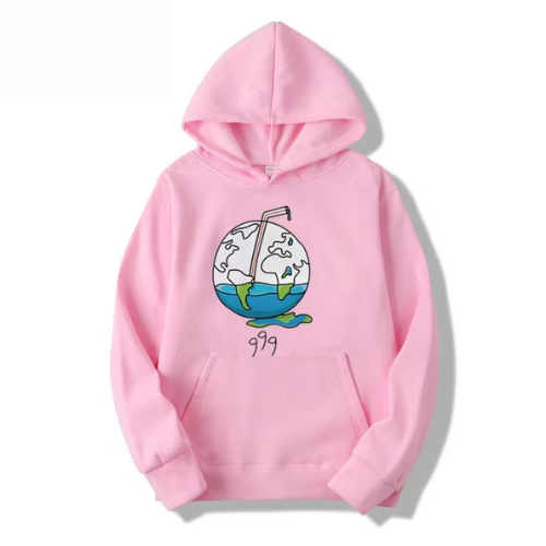 Juice Wrld Graffiti Print Pink Hoodie Juice Wrld Graffiti Print Pink Hoodie