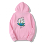 Juice Wrld Graffiti Print Pink Hoodie