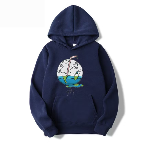 Juice Wrld Graffiti Print Navy Blue Hoodie Juice Wrld Graffiti Print Navy Blue Hoodie