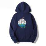 Juice Wrld Graffiti Print Navy Blue Hoodie