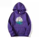 Juice Wrld Graffiti Print Purple Hoodie