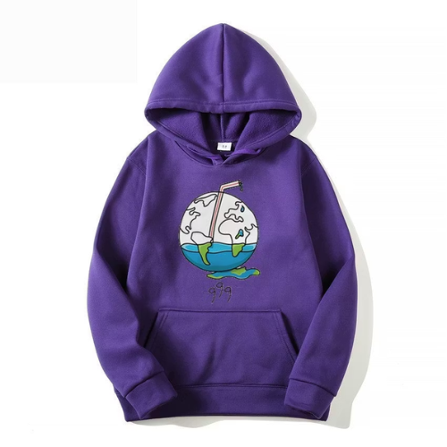 Juice Wrld Graffiti Print Purple Hoodie Juice Wrld Graffiti Print Purple Hoodie