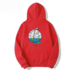 Juice Wrld Graffiti Print Red Hoodie