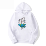 Juice Wrld Graffiti Print White Hoodie