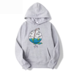 Juice Wrld Graffiti Print Light Gray Hoodie