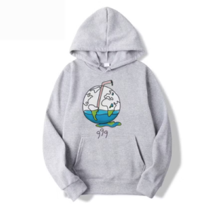 Juice Wrld Graffiti Print Light Gray Hoodie