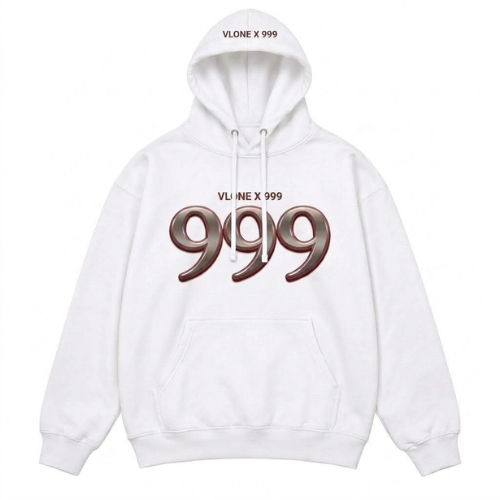 Vlone X Juice Wrld 999 White Hoodie Vlone X Juice Wrld 999 White Hoodie