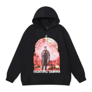 juice wrld vlone fighting demons hoodie black
