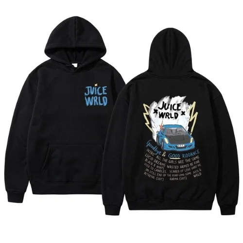 juice wrld goodbye and good riddance hoodie Black